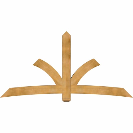 Ekena Millwork Davenport Rough Sawn Timber Gable Bracket, Western Red Cedar, 96"W x 48"H x 6"D x 6"F, 12/12 Pitch GBW096X48X0606DAV00RWR
